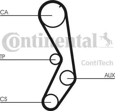 Continental CT605K1 - Комплект зубчатого ремня ГРМ autospares.lv