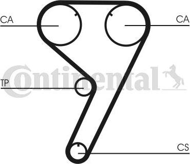 Contitech CT608K3 - Комплект зубчатого ремня ГРМ autospares.lv