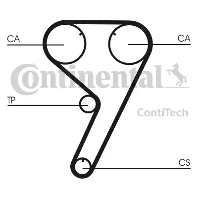 Continental CT608 - Зубчатый ремень ГРМ autospares.lv