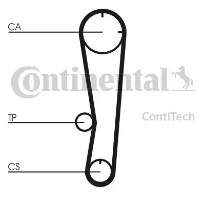 Continental CT602 - Зубчатый ремень ГРМ autospares.lv