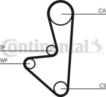 Continental CT607WP2 - Комплект зубчатого ремня ГРМ autospares.lv