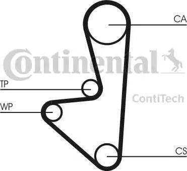 Continental CT607WP1 - Водяной насос + комплект зубчатого ремня ГРМ autospares.lv