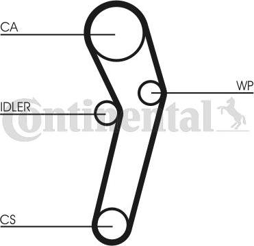 Contitech CT631 - Зубчатый ремень ГРМ autospares.lv