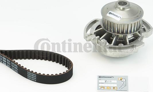 Contitech CT629WP1 - Водяной насос + комплект зубчатого ремня ГРМ autospares.lv