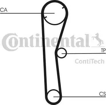 Continental CT674 - Зубчатый ремень ГРМ autospares.lv