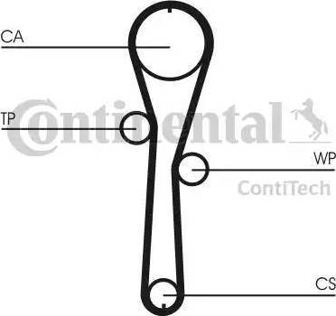 Continental CT1045WP1 - Комплект зубчатого ремня ГРМ autospares.lv