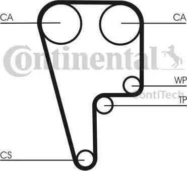 Continental CT1006 - Зубчатый ремень ГРМ autospares.lv