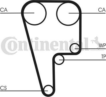 Contitech CT1006 - Зубчатый ремень ГРМ autospares.lv