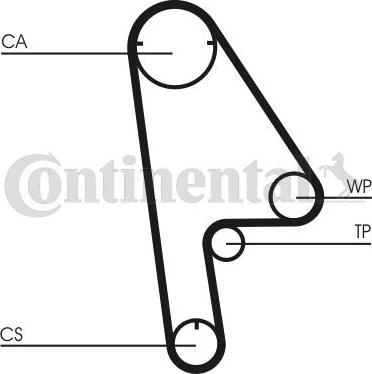 Contitech CT 1001 - Зубчатый ремень ГРМ autospares.lv