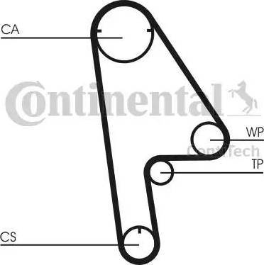 Continental CT 1001 - Зубчатый ремень ГРМ autospares.lv