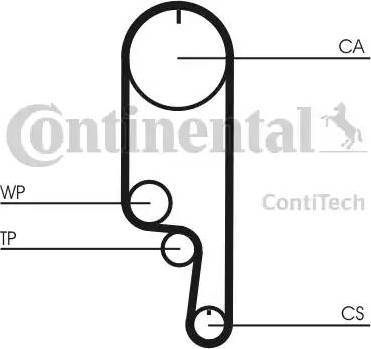 Continental CT1008 - Зубчатый ремень ГРМ autospares.lv