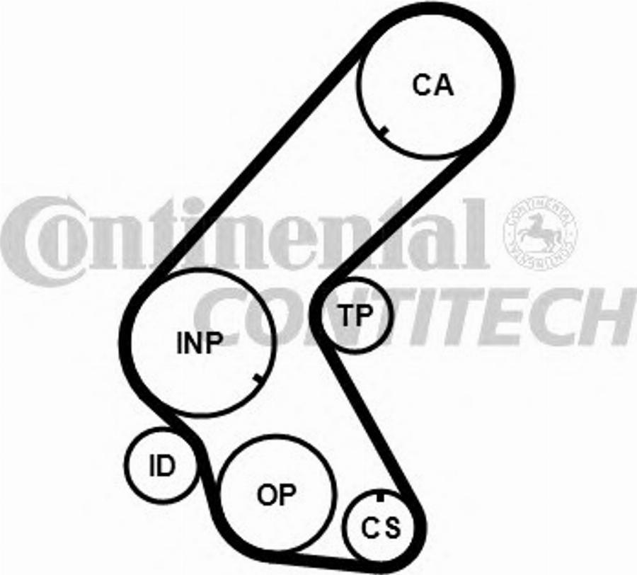 Contitech CT1014K1 - Комплект зубчатого ремня ГРМ autospares.lv