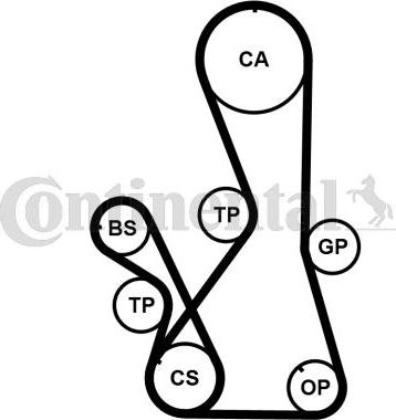 Continental CT1016K2PRO - Комплект зубчатого ремня ГРМ autospares.lv