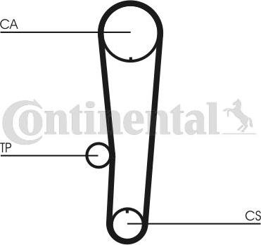 Contitech CT 1017 - Зубчатый ремень ГРМ autospares.lv