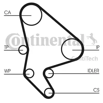 Continental CT 1037 - Зубчатый ремень ГРМ autospares.lv