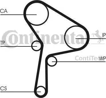 Continental CT1025K1 - Комплект зубчатого ремня ГРМ autospares.lv