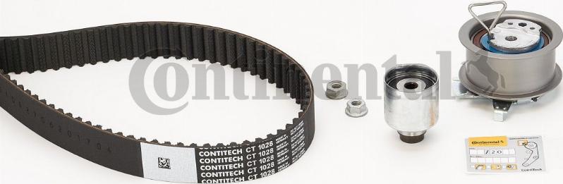 Contitech CT 1028 K3 - Комплект зубчатого ремня ГРМ autospares.lv