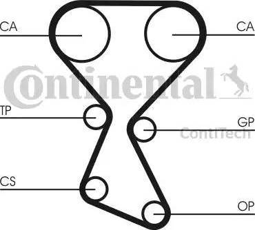 Continental CT1027K1 - Комплект зубчатого ремня ГРМ autospares.lv