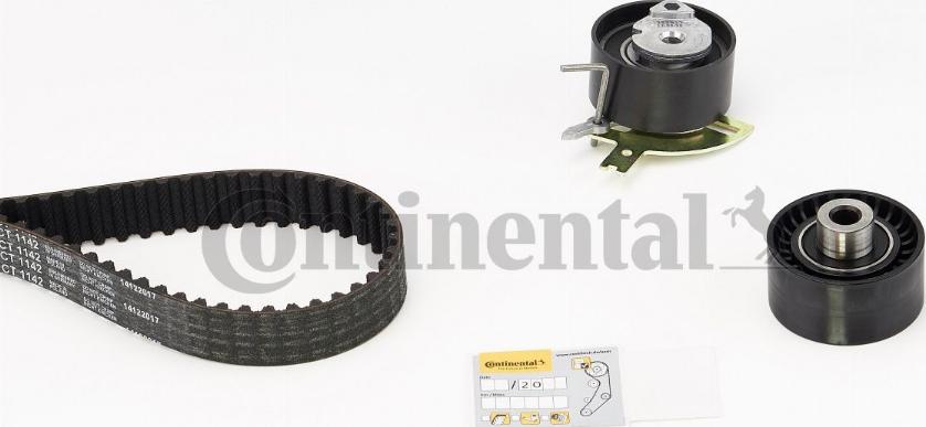 Contitech CT 1142 K1 - Комплект зубчатого ремня ГРМ autospares.lv