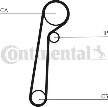 Contitech CT1156 - Зубчатый ремень ГРМ autospares.lv