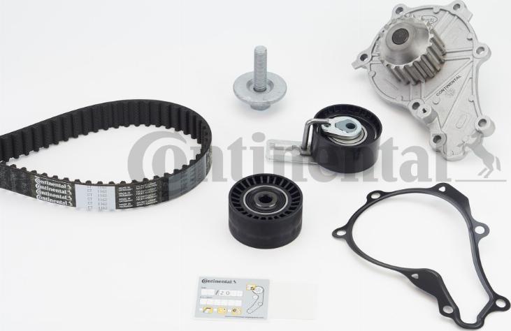 Contitech CT 1162 WP5 - Водяной насос + комплект зубчатого ремня ГРМ autospares.lv