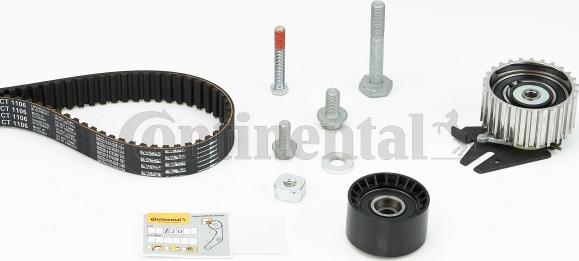 Contitech CT 1106 K1 - Комплект зубчатого ремня ГРМ autospares.lv