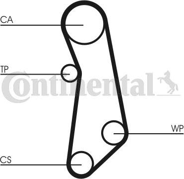 Contitech CT 1114 WP1 - Водяной насос + комплект зубчатого ремня ГРМ autospares.lv