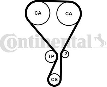 Continental CT 1228 - Зубчатый ремень ГРМ autospares.lv