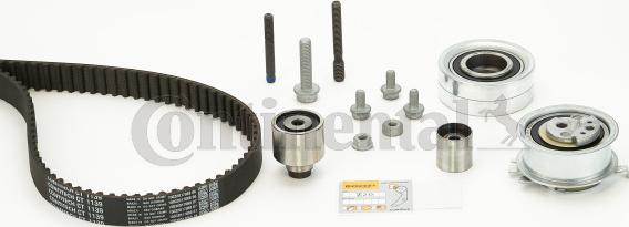 Contitech CT 1139 K2 - Комплект зубчатого ремня ГРМ autospares.lv