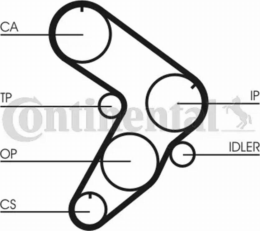 CONTITECH CT1126K1 - Комплект зубчатого ремня ГРМ autospares.lv