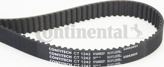 CONTITECH CT1242 - Зубчатый ремень ГРМ autospares.lv