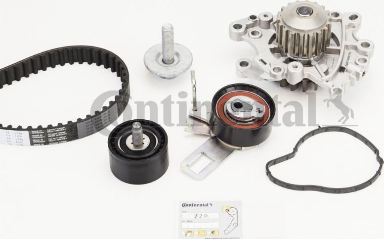 Contitech CT1230WP1 - Водяной насос + комплект зубчатого ремня ГРМ autospares.lv