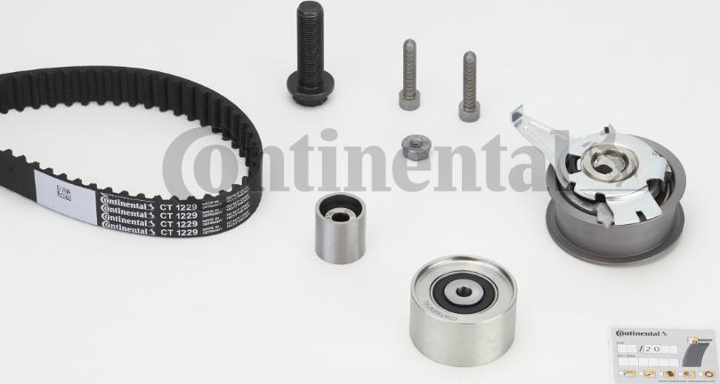 Contitech CT 1229 K1 - Комплект зубчатого ремня ГРМ autospares.lv