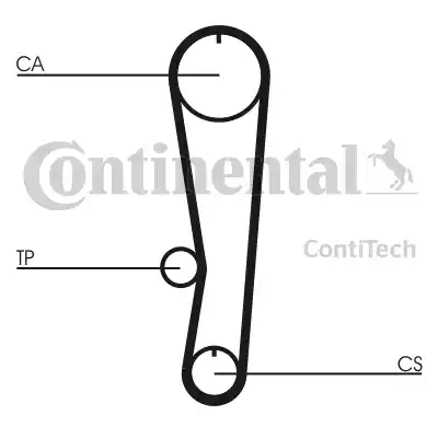 Continental CT895 - Зубчатый ремень ГРМ autospares.lv