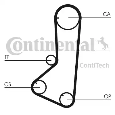 Continental CT801 - Зубчатый ремень ГРМ autospares.lv