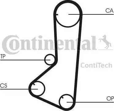 Continental CT802 - Зубчатый ремень ГРМ autospares.lv