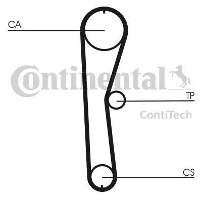 Continental CT824 - Зубчатый ремень ГРМ autospares.lv