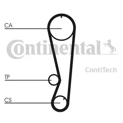 Continental CT827 - Зубчатый ремень ГРМ autospares.lv