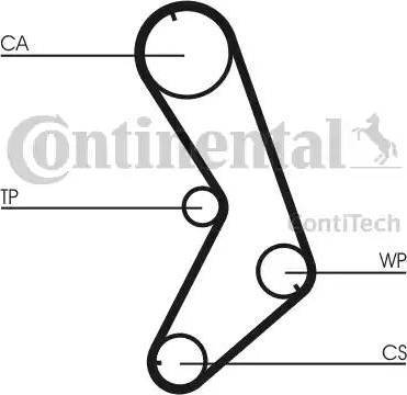 Continental CT741 - Зубчатый ремень ГРМ autospares.lv