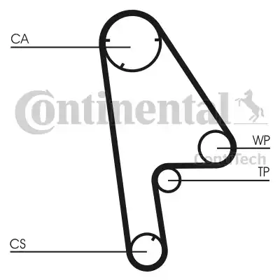 Continental CT763 - Зубчатый ремень ГРМ autospares.lv