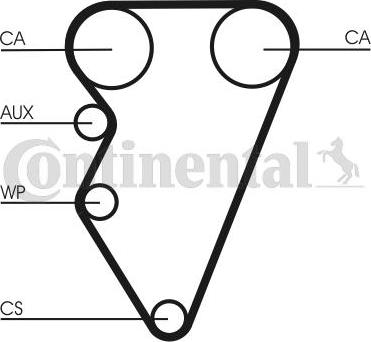 Continental CT708WP1 - Комплект зубчатого ремня ГРМ autospares.lv