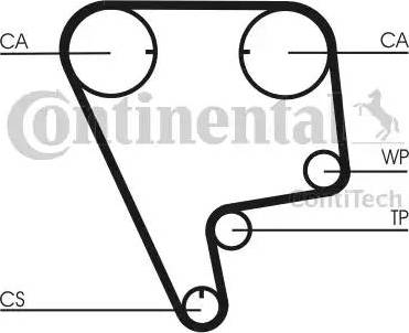 Continental CT773 - Зубчатый ремень ГРМ autospares.lv