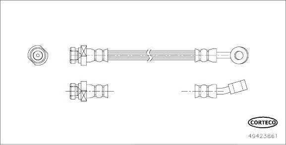 Corteco 49423861 - Тормозной шланг autospares.lv