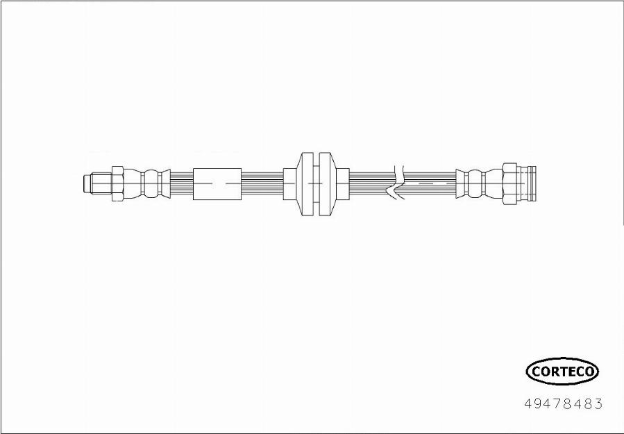 Corteco 49478483 - Тормозной шланг autospares.lv