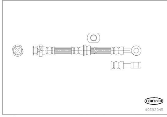 Corteco 49392945 - Тормозной шланг autospares.lv