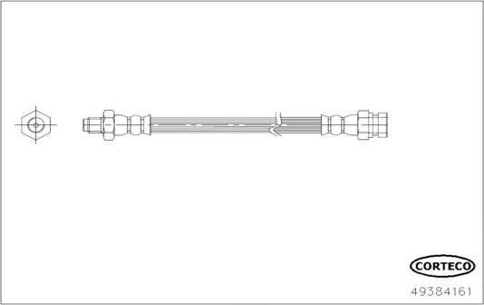 Corteco 49384161 - Тормозной шланг autospares.lv