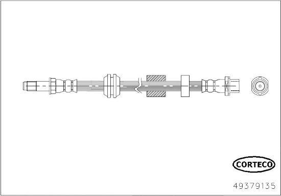 Corteco 49379135 - Тормозной шланг autospares.lv