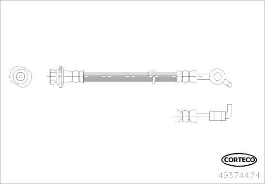 Corteco 49374424 - Тормозной шланг autospares.lv