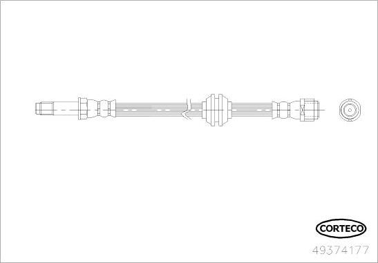 Corteco 49374177 - Тормозной шланг autospares.lv