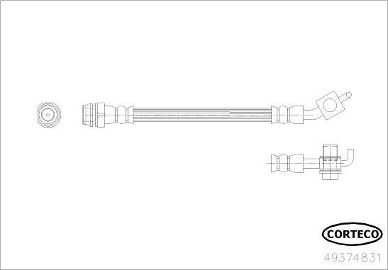 Corteco 49374831 - Тормозной шланг autospares.lv